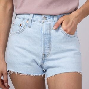 Levi's Light Blue Jean Shorts Size 27W